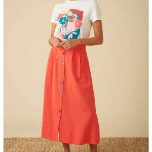 Brianna Cadmium Red Skirt